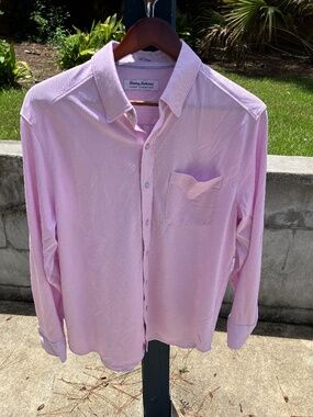 Tommy Bahama Supima Cotton Blend Beachy Pink Button-Down - Men's Medium